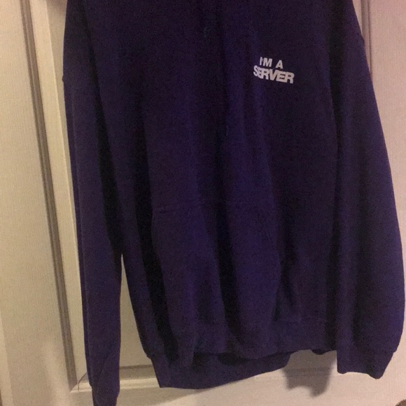 I’m a sever hoodie with funny back vivid purple - Picture 2 of 5